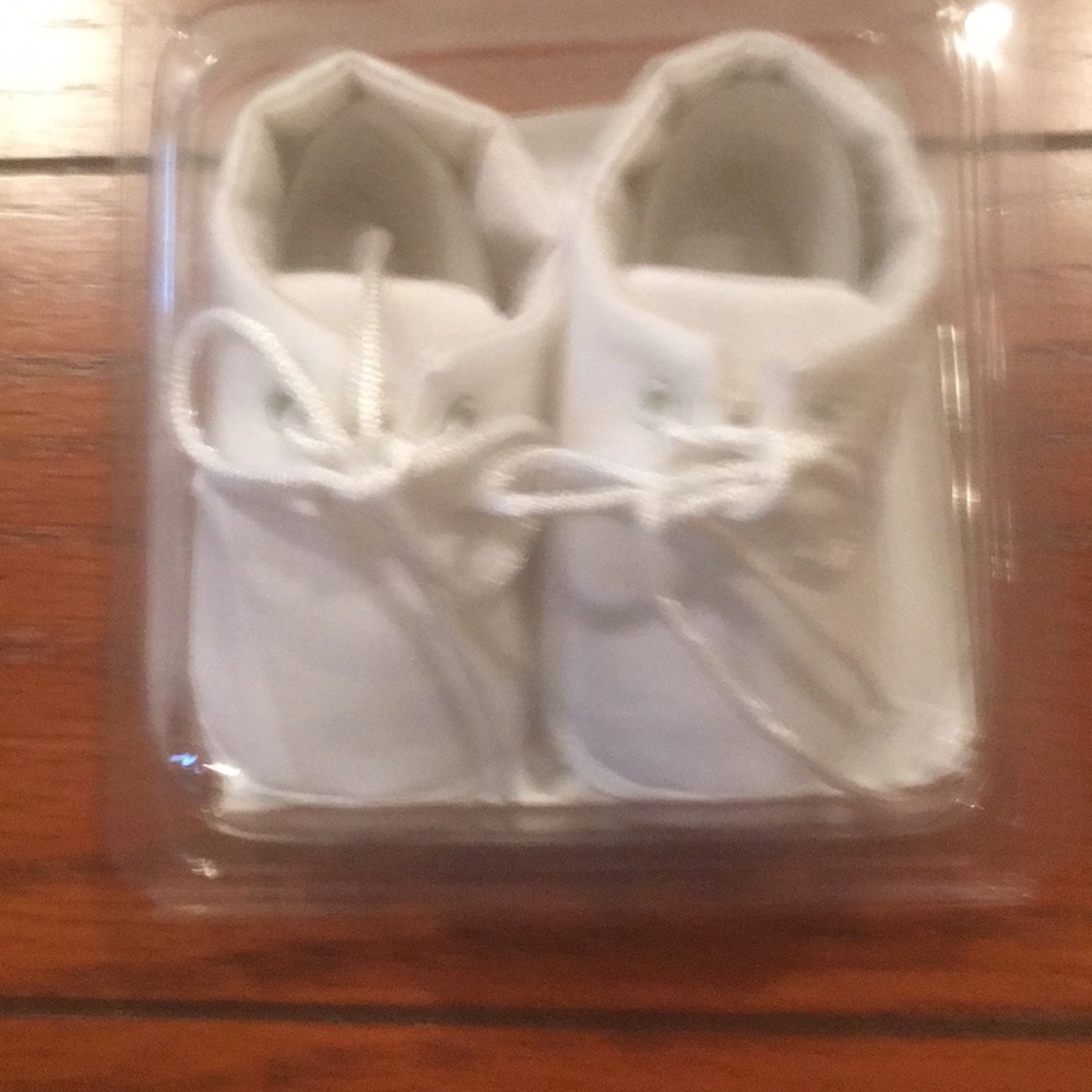 Allie Wade Baby satin christening shoes